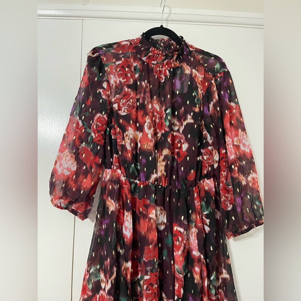 NWT Torrid Chiffon Midi Dress - Picture 2 of 8